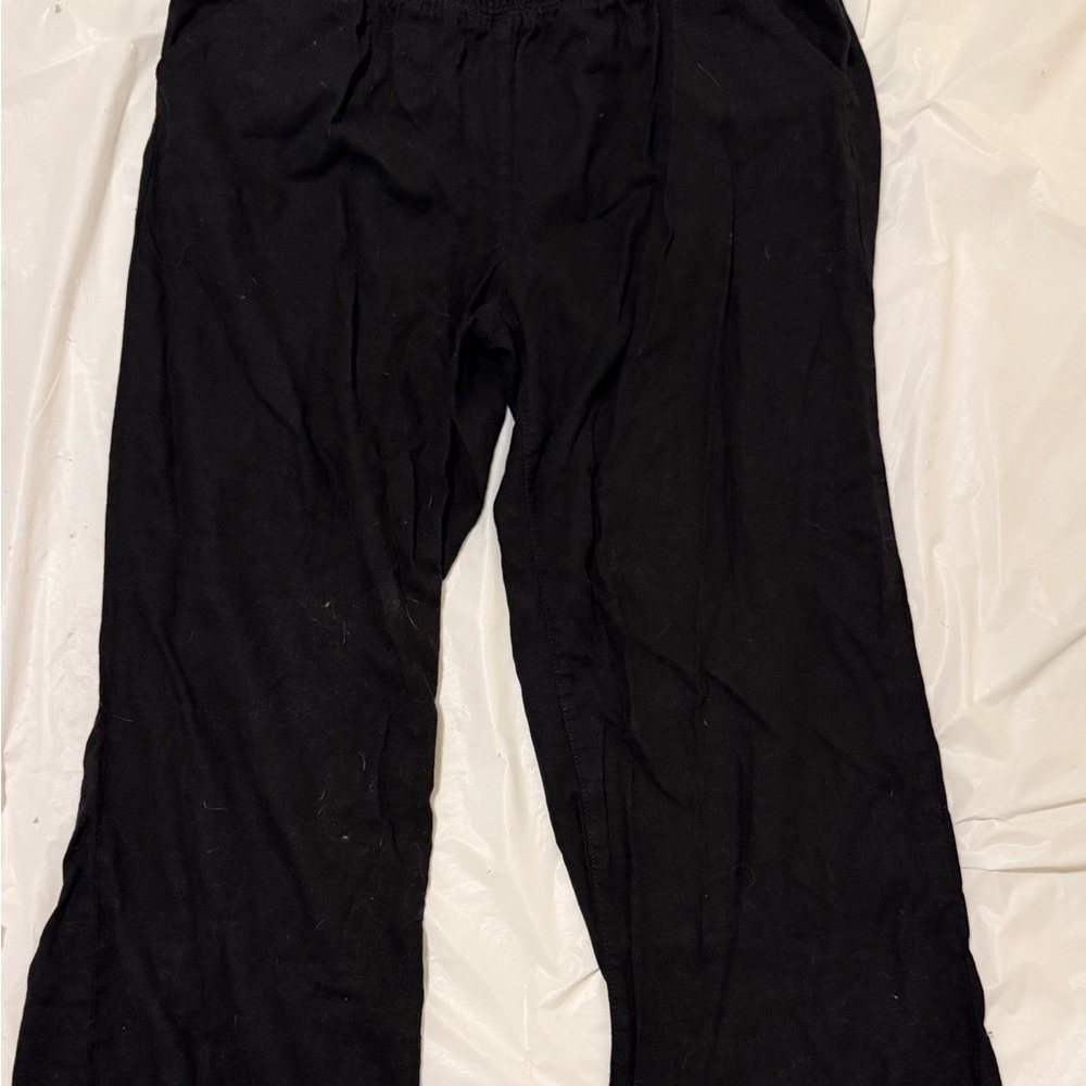 Women's Black Casual Wide Leg Pants
